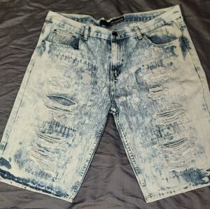 Rocawear Light Blue Distressed Jean Shorts
